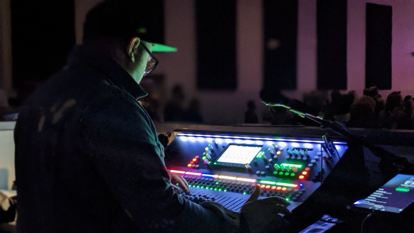 Audio Engineering working at Radiant Church's Sound Board