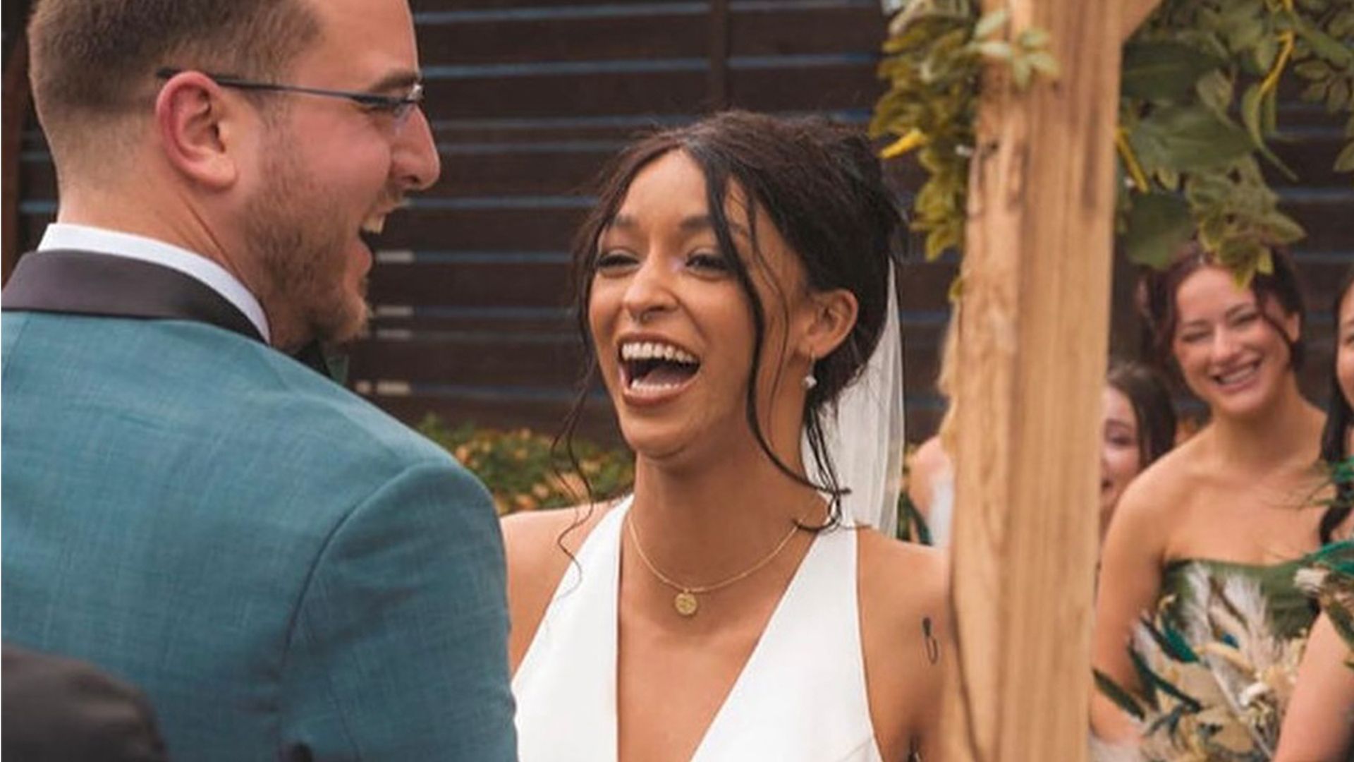 Happy Bride and Groom