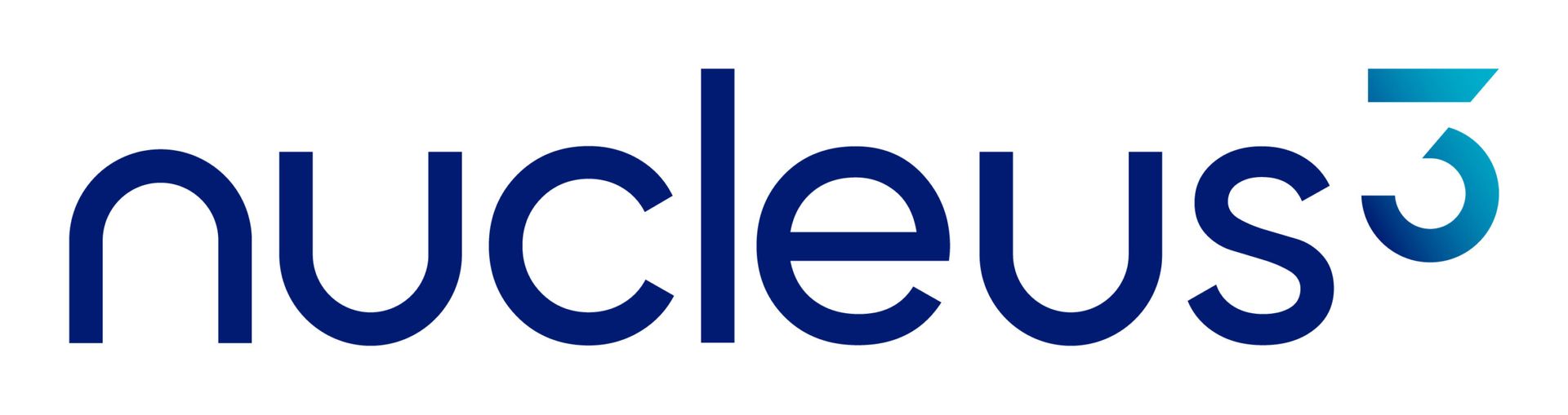 Blue “nucleus3” logo on a white background