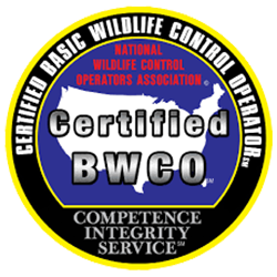 A sticker that says certified bwco on it