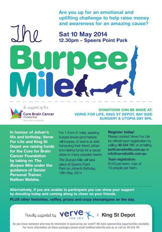 lindsay tapp contract drafting pty ltd the burpee mile donation flyer