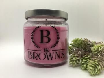 monogrammed candle