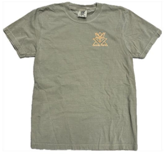 A t-shirt with a crown on the front