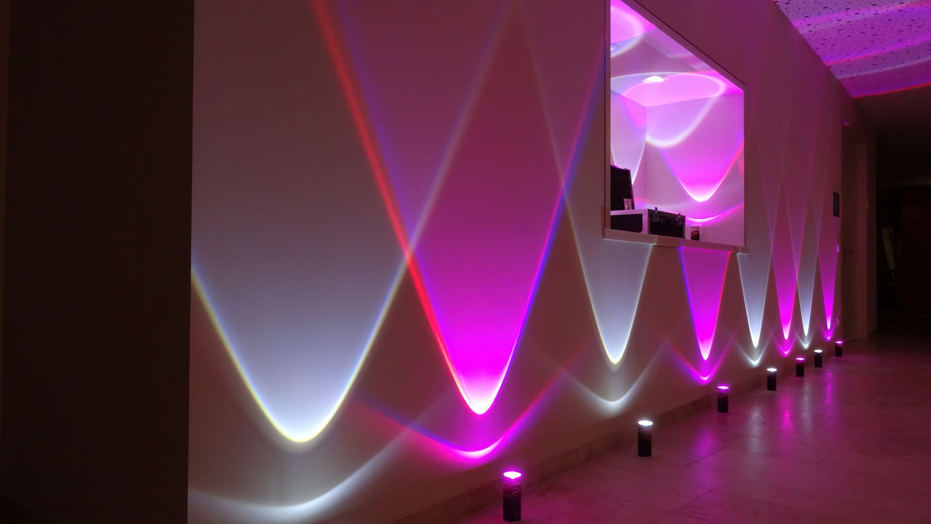 Boston Wireless Uplighting by Party Time Events - Pink
