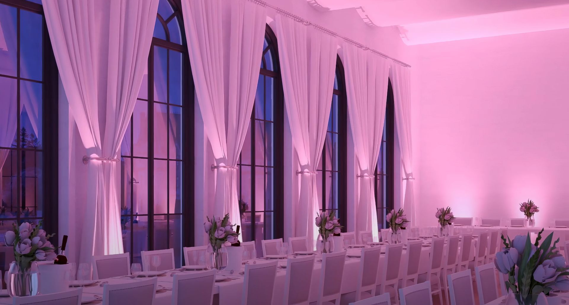 Boston Wireless Uplighting - Pink