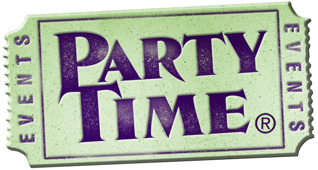 A green ticket that says party time on it