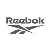 A black and white logo for reebok on a white background.