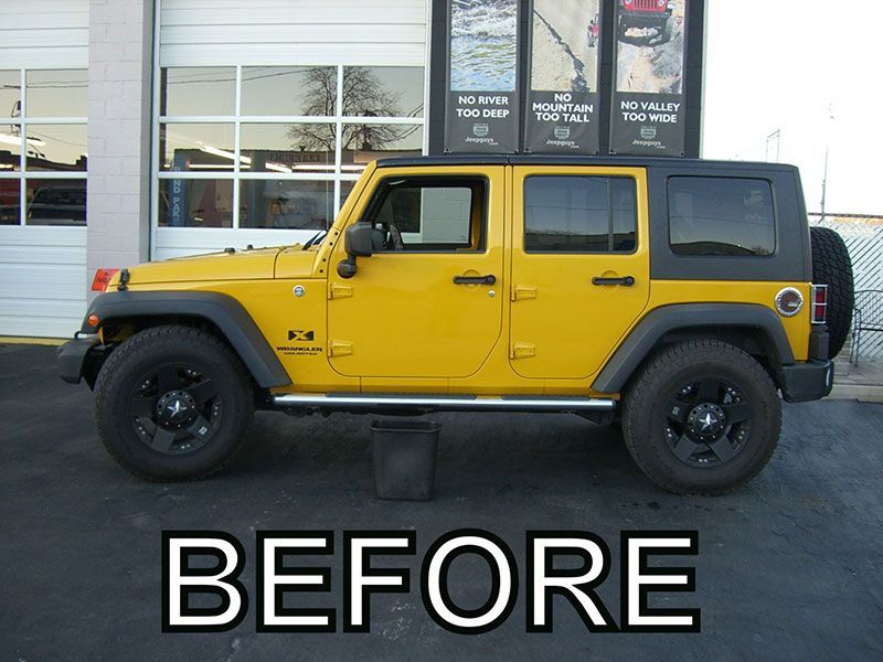 Before yellow jeep side | Autotrends
