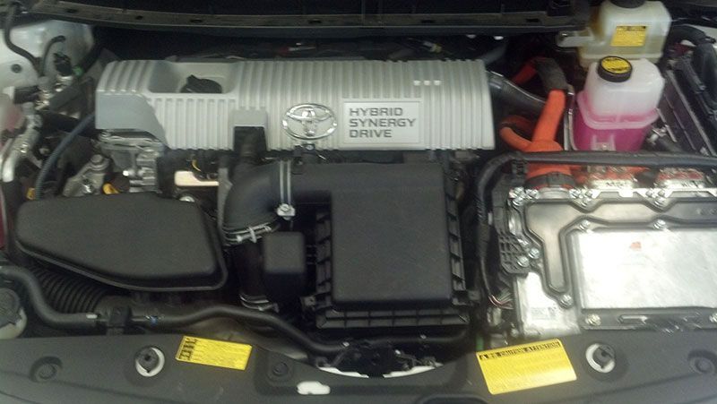 The engine of a toyota hybrid is shown | Autotrends