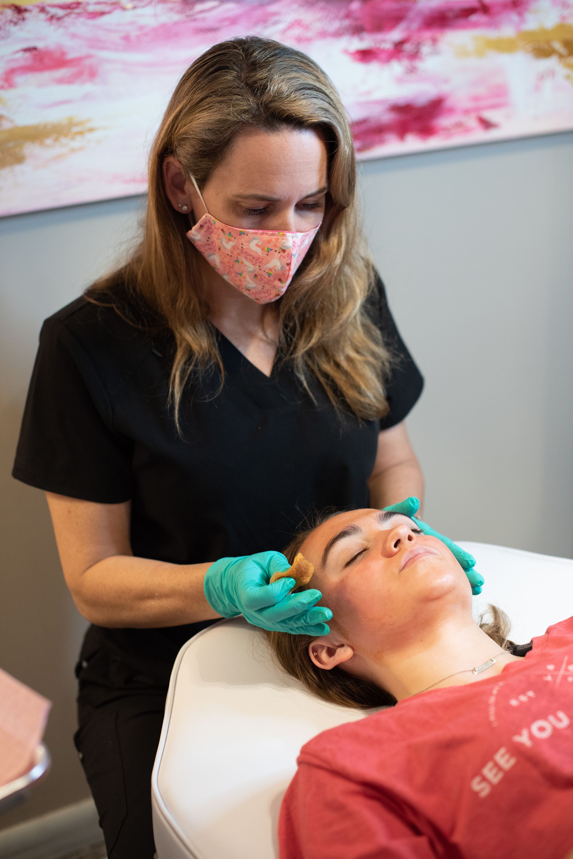 Chemical peel treatment room at Sculpt Skin Solutions