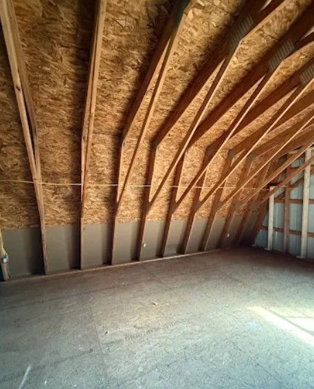Close-up of batt insulation providing soundproofing