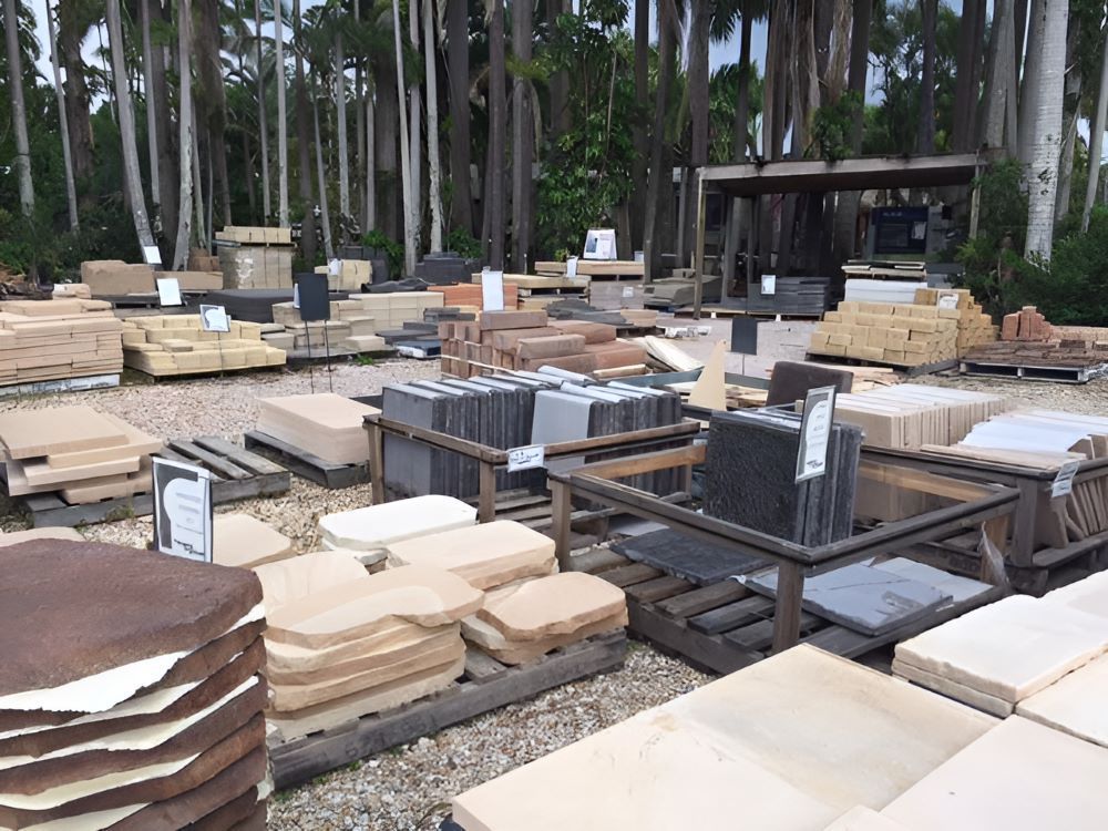 A Large Warehouse Filled With Lots Of Different Types Of Stone — T&G Sand and Gravel In Kawana, QLD