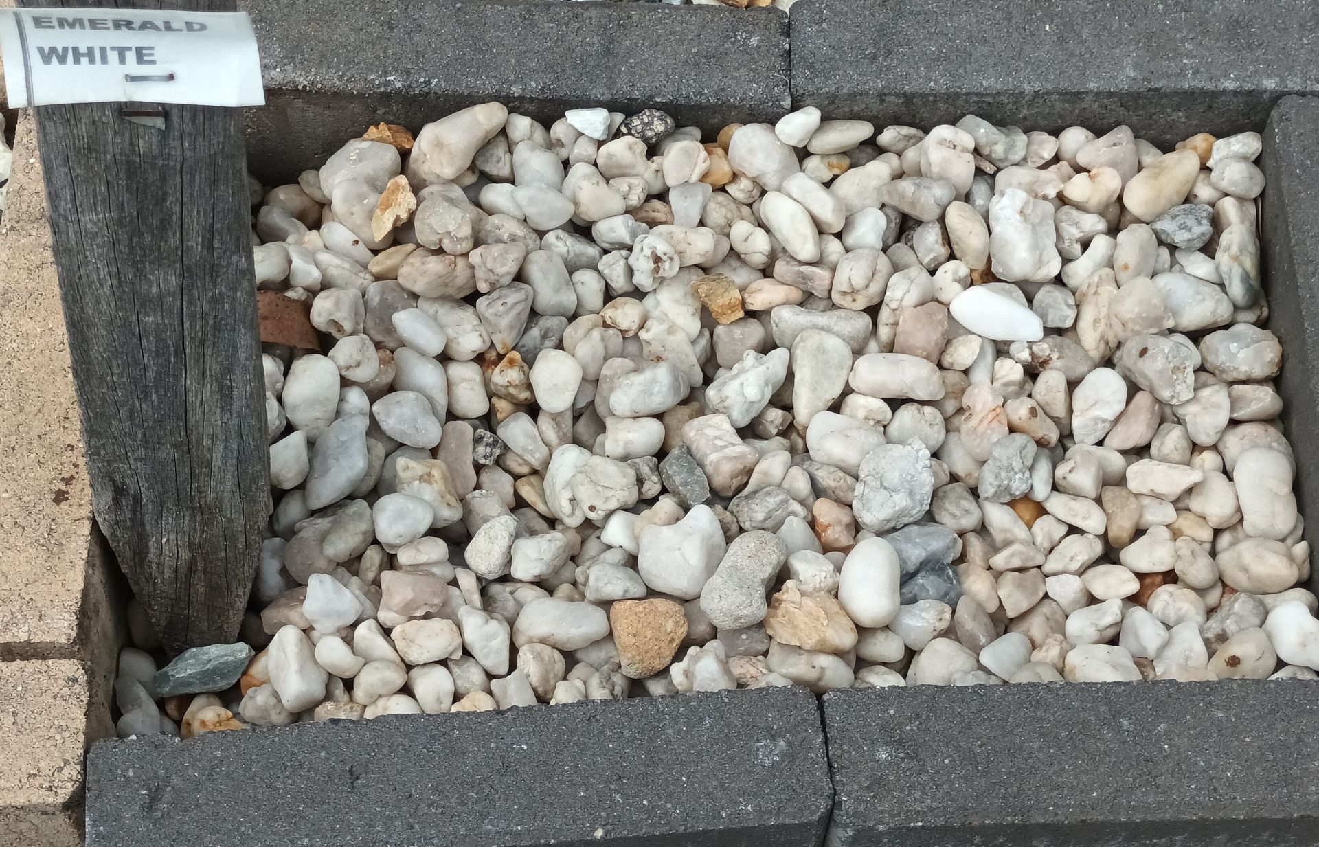 A Pile of Emerald White 20mm Stones— T&G Sand and Gravel In Sippy Downs, QLD