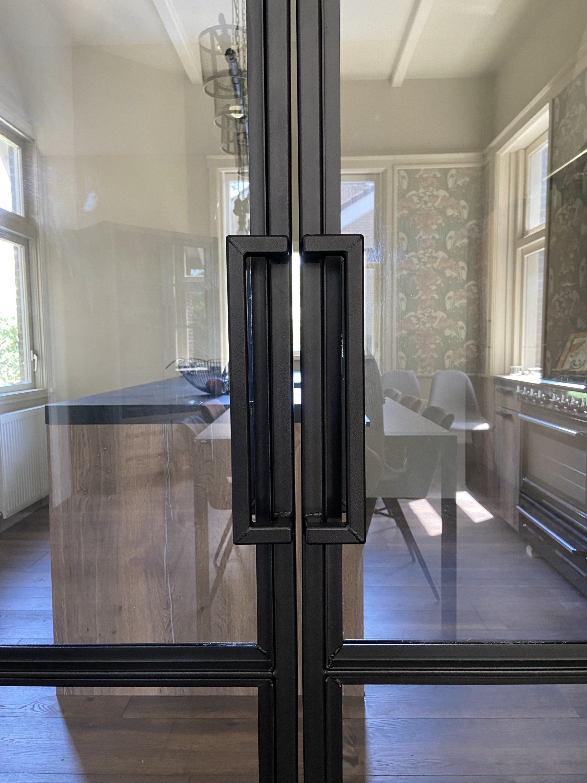 Dubbele greep voor stalen deuren