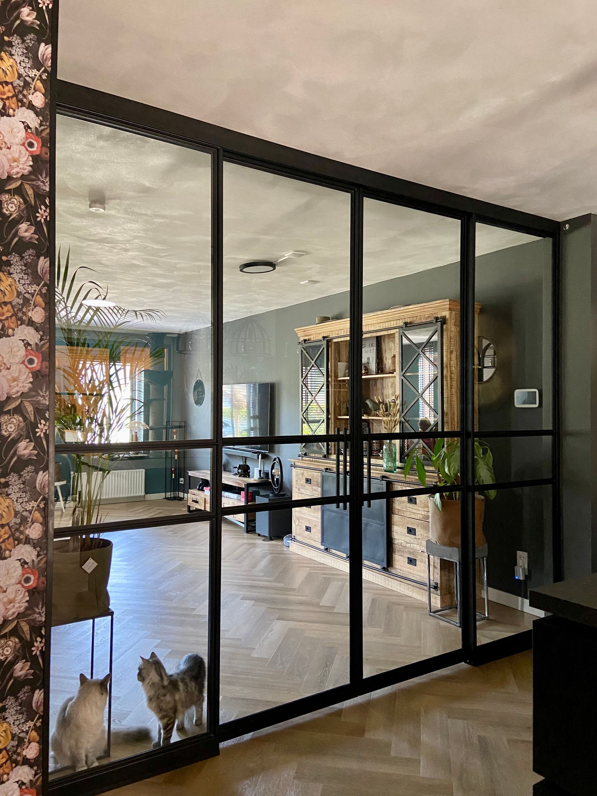 Dubbele stalen schuifdeur