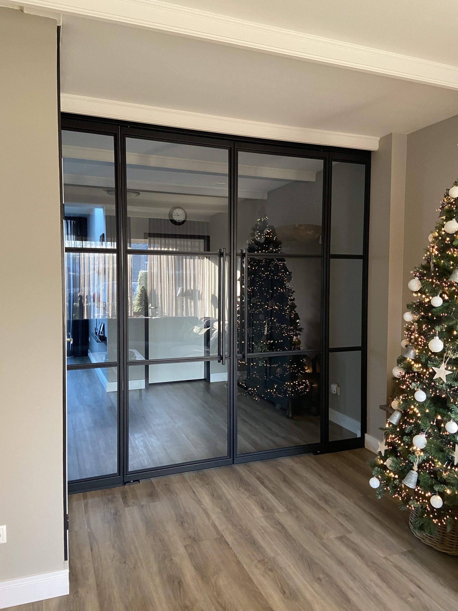 Dubbele stalen deur met zijlicht