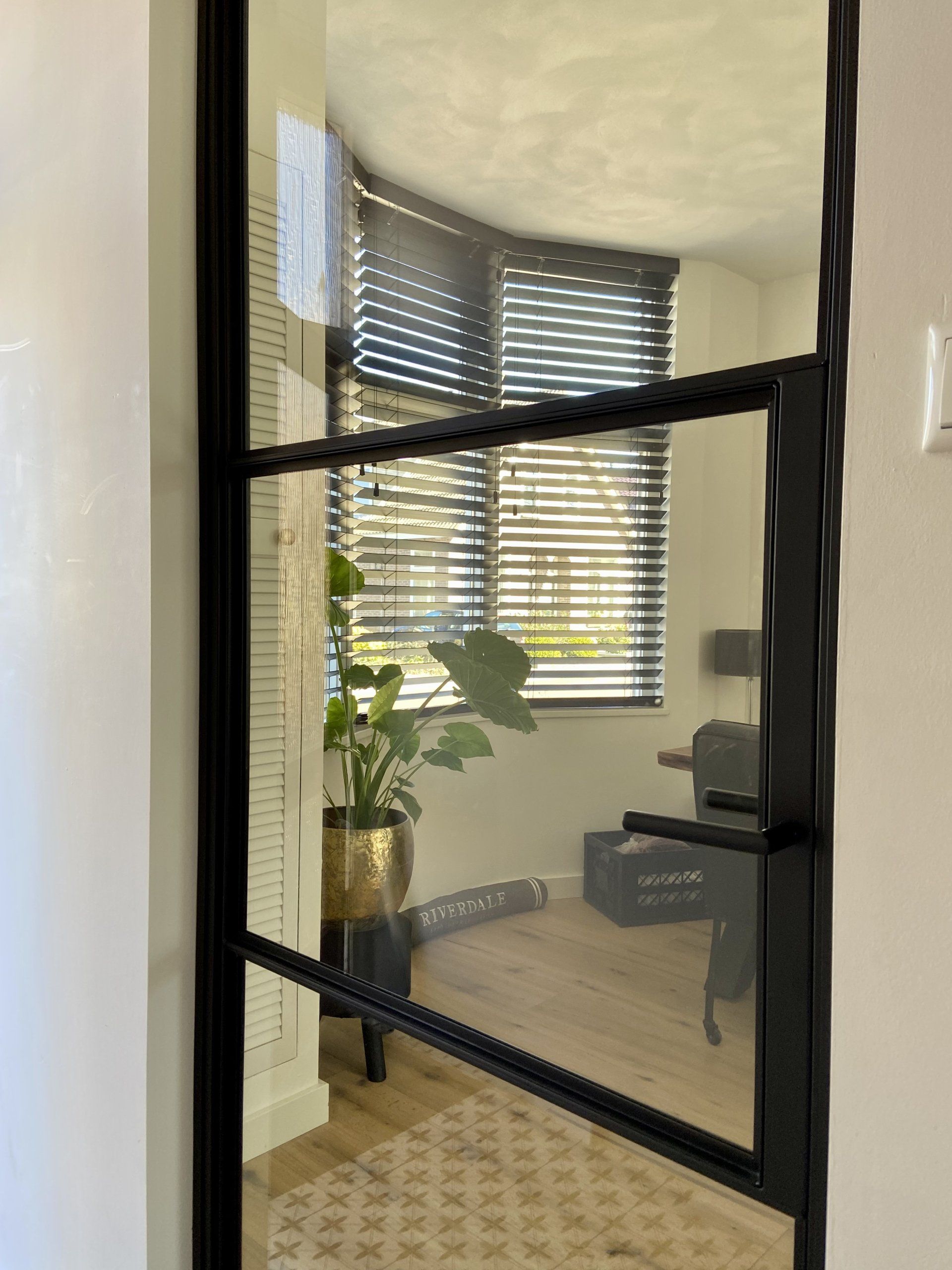 Wand stalen schuifdeur