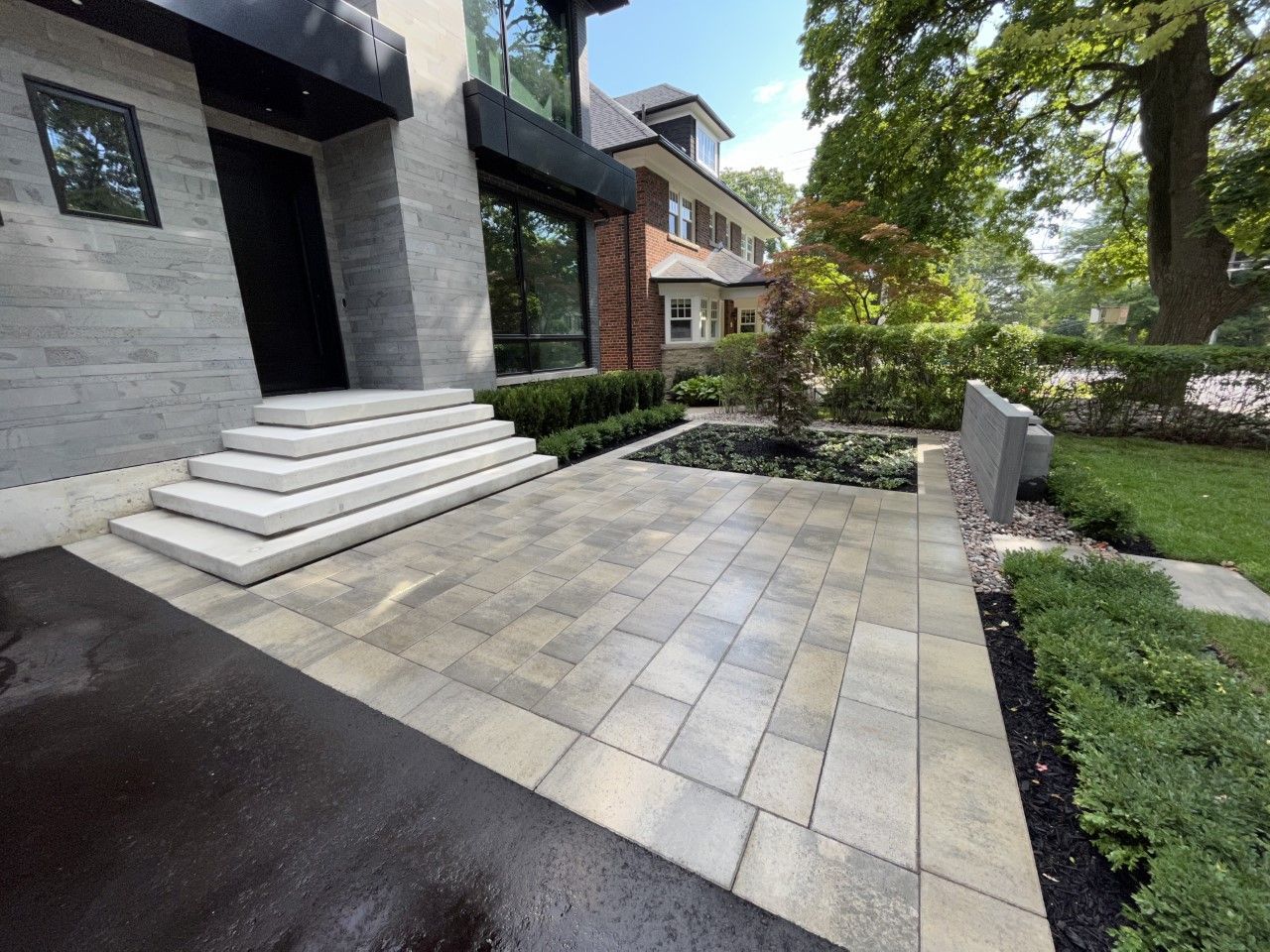 house exterior with hardscape elements