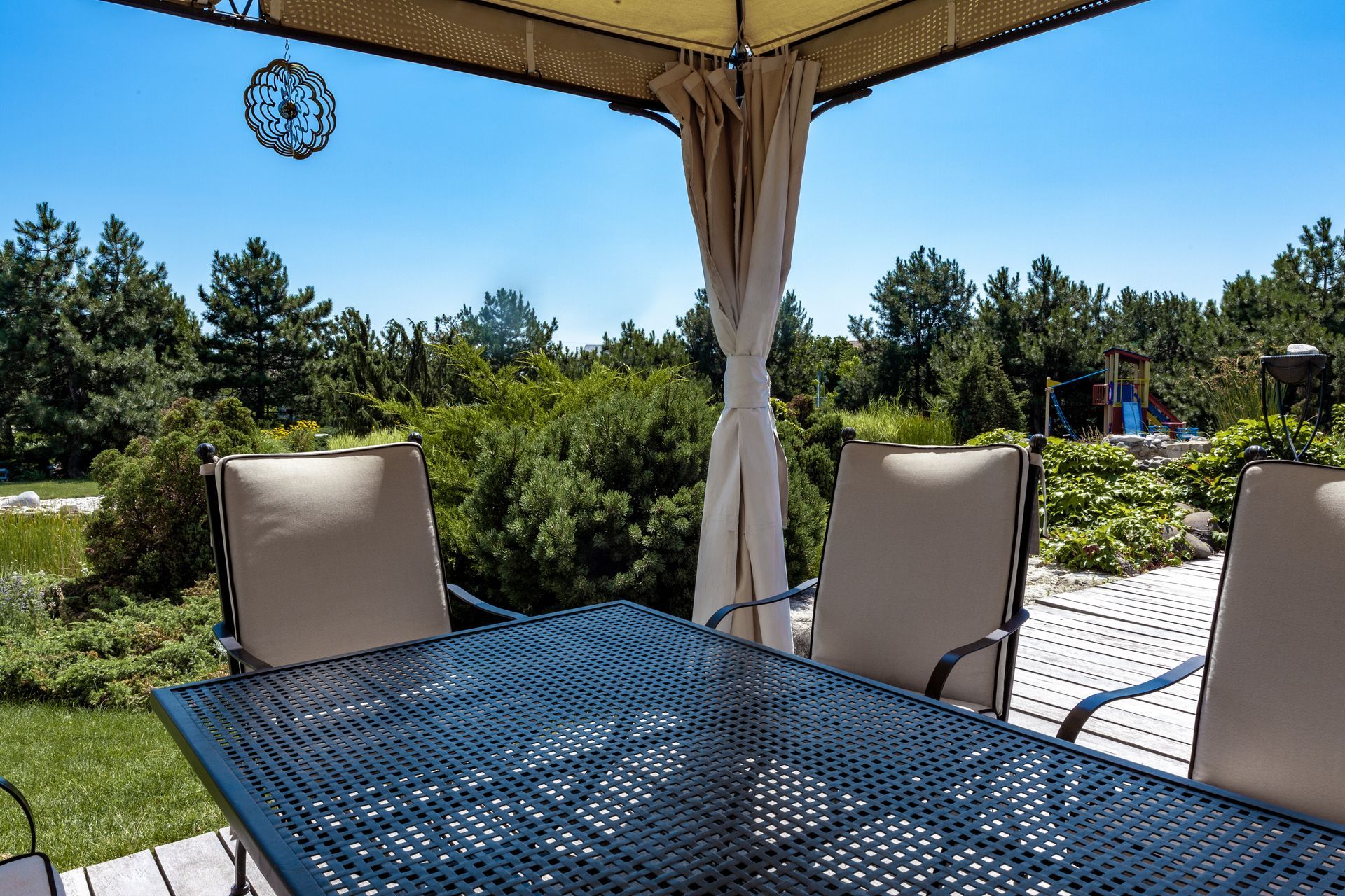 outdoor space with chairs and table