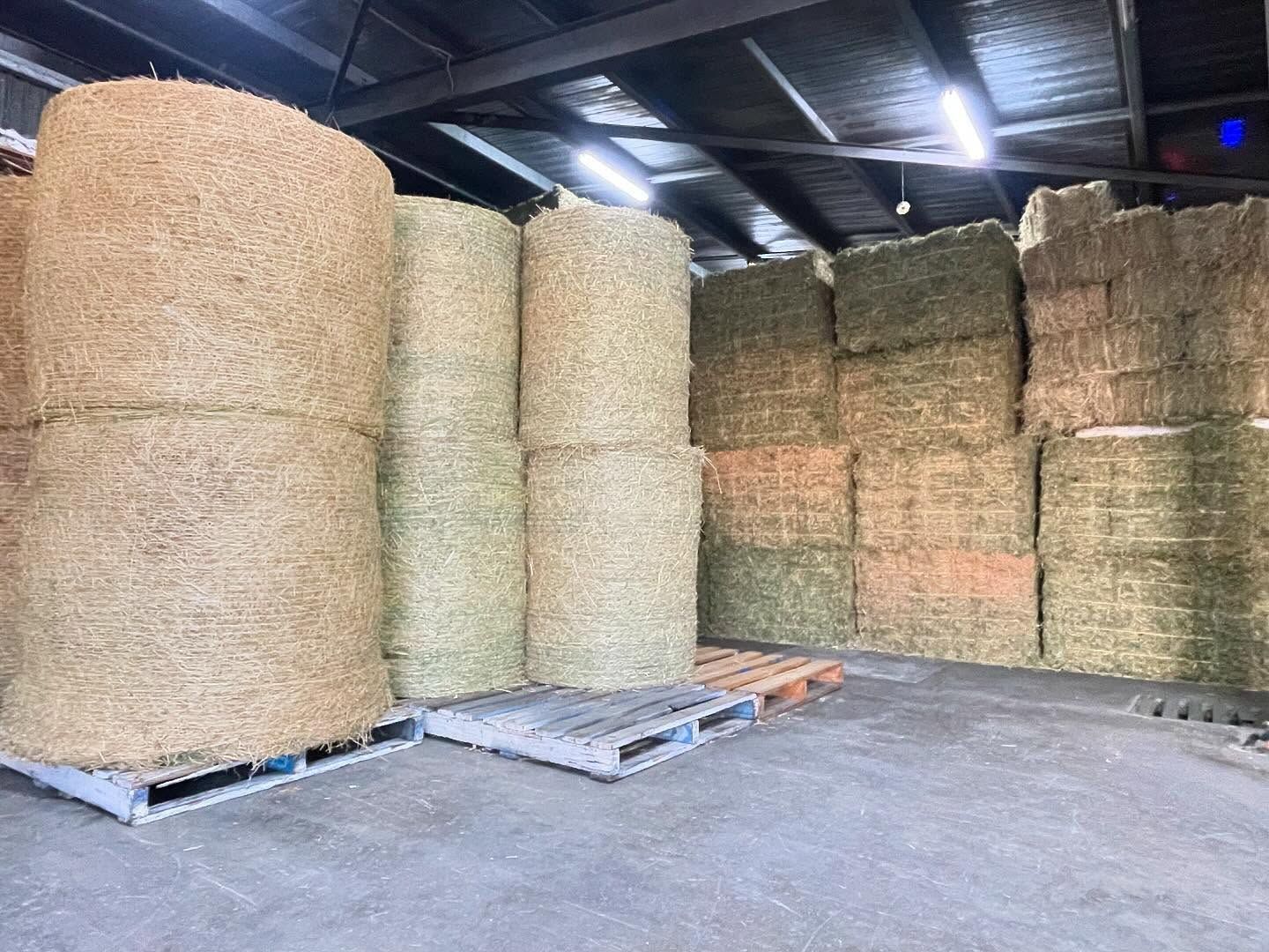 Stacks of rolled hay — Dillon Rural In Cundletown, NSW