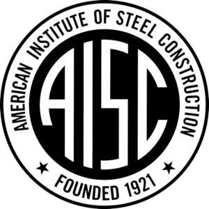 Black and white circular seal with 