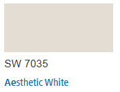 Sherwin Williams color chip Aesthetic White SW 7035