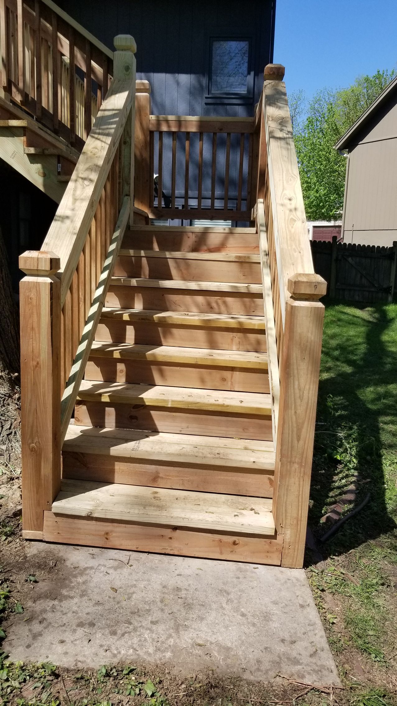 wood deck stairs