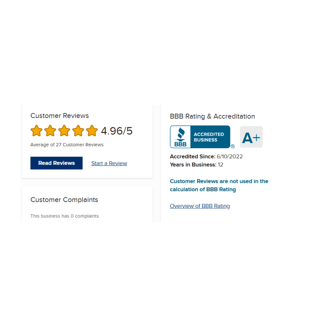 Better Business Bureau A+ rating Olathe KS