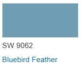 Sherwin Williams color paint chip Bluebird Feathers SW 9062