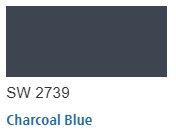 Sherwin Williams color paint chip Charcoal Blue SW 2739