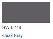 Sherwin Williams color chip Cloak Gray SW 6278