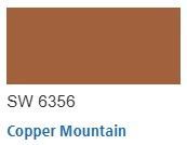 Sherwin Williams color chip Copper Mountain SW 6356