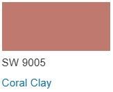 Sherwin Williams color chip Coral Clay SW 9005