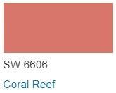 Sherwin Williams color paint chip Coral Reef SW 6606
