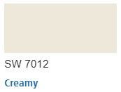 Sherwin Williams color paint chip Creamy SW 7012