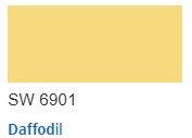 Sherwin Williams color chip Daffodil SW 6901