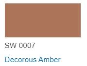 Sherwin Williams color paint chip Decorous Amber SW 0007