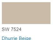 Sherwin Williams color paint chip Dhurrie Beige SW 7524