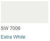 Sherwin Williams color paint chip Extra White SW 7006