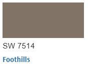 Sherwin Williams color chip Foothills SW 7514