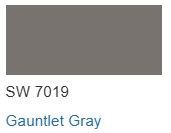 Sherwin Williams color Gauntlet Gray SW 7019