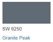 Sherwin Williams Color Chip Color Granite Peak SW 6250