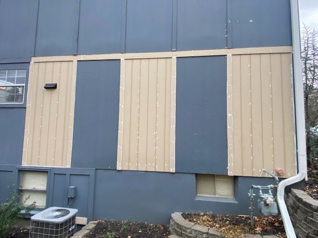 siding at chimney being replaced by Home Pros