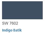 Sherwin Williams color chip Indigo Batik SW 7602