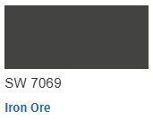 Sherwin Williams color chip Irone Ore SW 7069