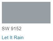 Sherwin Williams Color Chip Color Let It Rain SW 9152