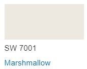 color chip Marshmellow SW 7001 from Sherwin Williams