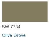 Sherwin Williams color Olive Grove SW 7734