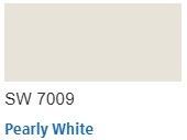 Sherwin Williams color Pearly White SW 7009