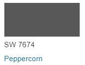 color chip Peppercorn SW 7674from Sherwin Williams